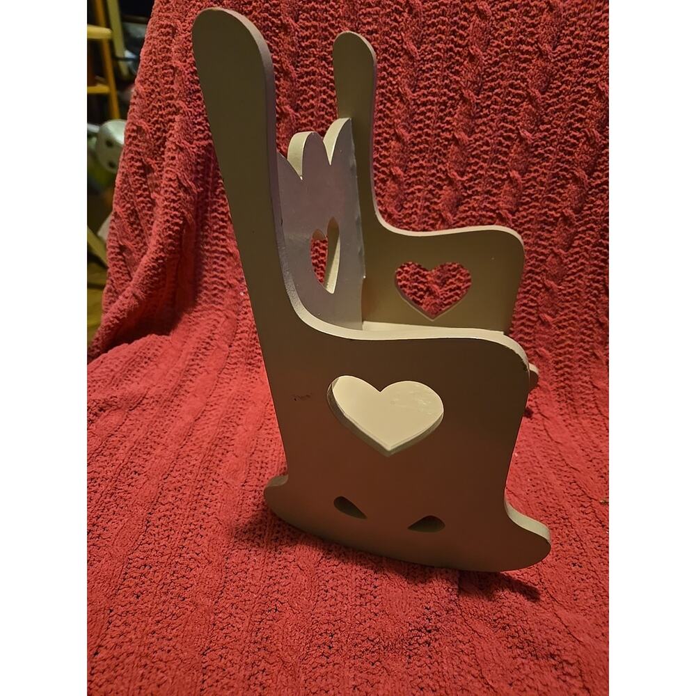 Vintage Taupe Color Wood Rocking Doll Chair With Music 11x7 Inch 4 Inch Seat - Picture 3 of 5